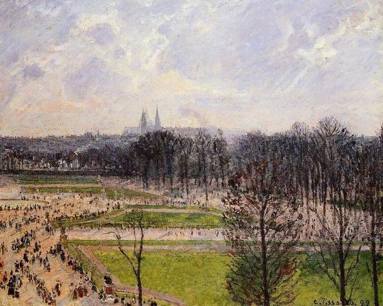 Camille Pissarro Tuileries Gardens Winter Afternoon China oil painting art